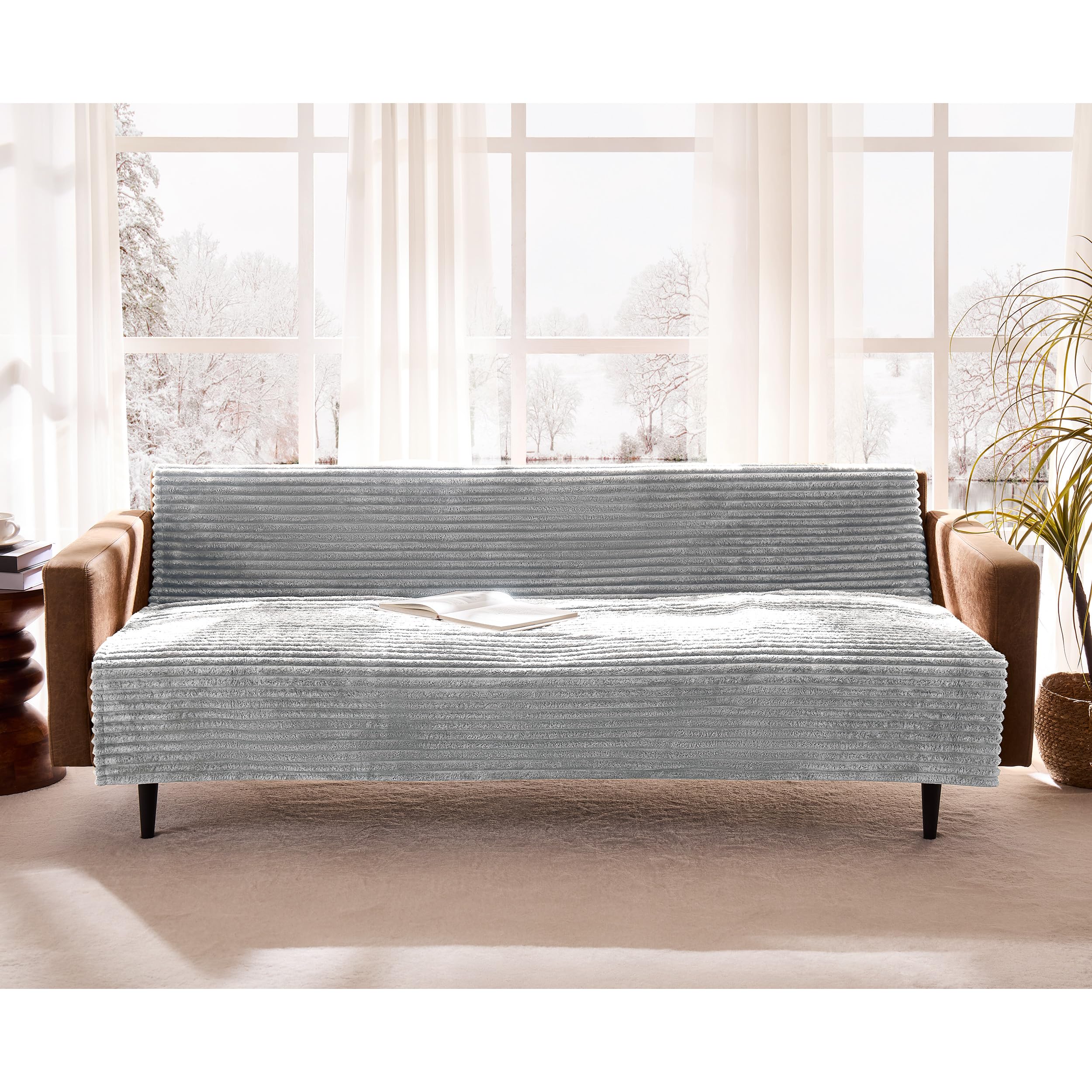 Meider Waterproof Couch Cover for Dogs Non-Slip, Fuzzy Soft Pet Couch Covers for Sofa, Pet Friendly Area Rug Dog Bed Covers Washable Sofa Cover Mat (Seagull Gray, 58" x 82" 1 Pack)