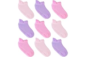 Simply Kids Baby Non-Slip Ankle Socks – Superior Grip, Soft Cotton, for Active Toddler Girls & Boys (Ages 0-7)