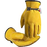 DULFINE Winter Leather Work Gloves for Men and Women,3M Thinsulate Lining for Cold Weather Work, Thermal Insulated Gloves