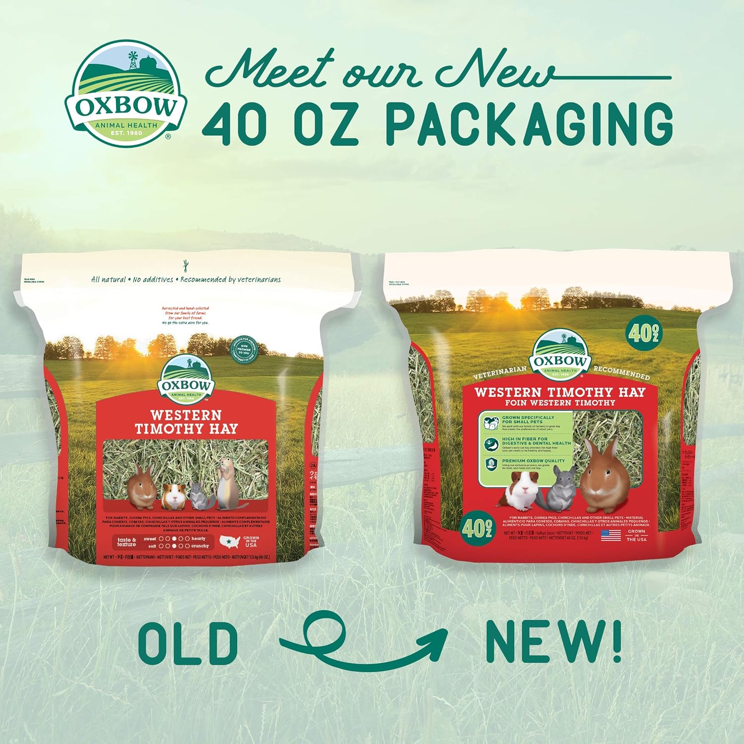 Oxbow Animal Health Western Timothy Hay, 40 Oz: Pet Supplies