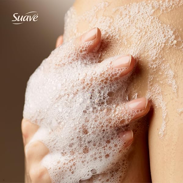 SUAVE MOISTURIZING BODY WASH, WITH WILD CHERRY BLOSSOM AND VITAMIN E EXTRACT, NO PARABENS, NO PHTAHALTES, 18 OZ PACK OF 6