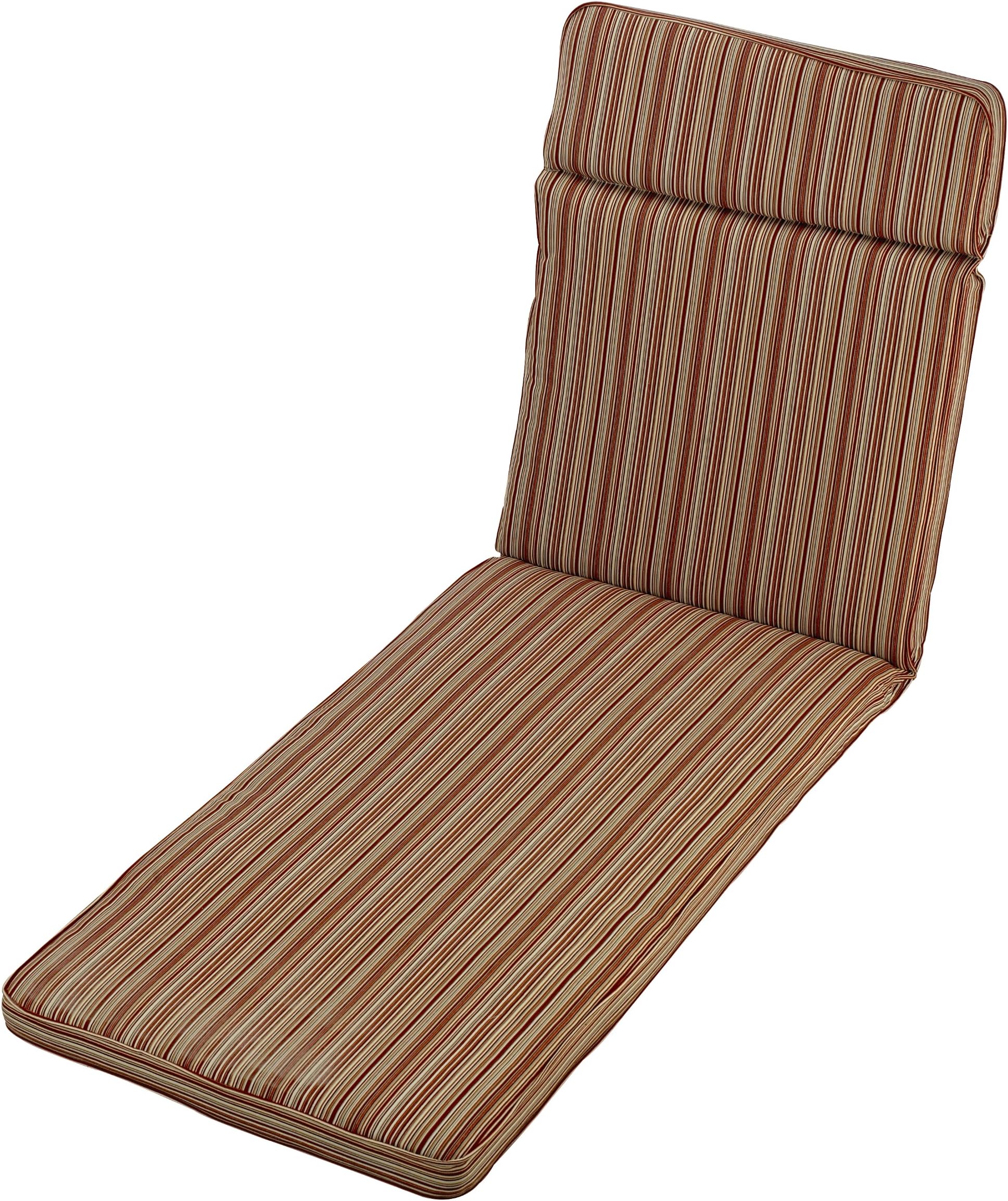 IM LEISURE Mixed Materials Marbella Stripe Sun Lounger Cushion - Red