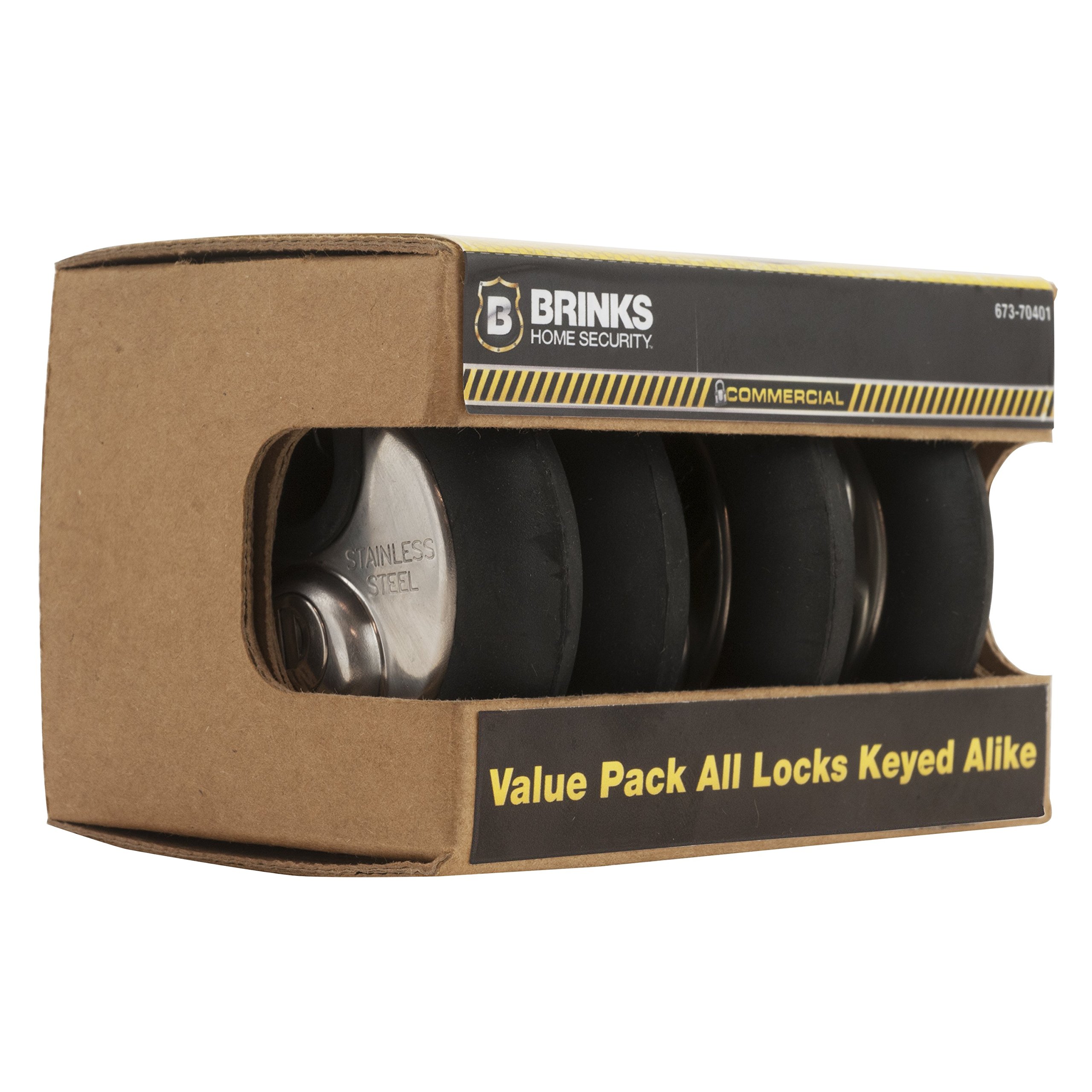 BRINKS Home Security 67370401 Discus Lock 4 Pack All Keyed Alike