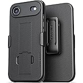 Encased DuraClip Designed for iPhone Air Case with Belt Clip Phone Holster and Kickstand (Matte Black)