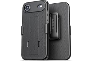 Encased DuraClip Designed for iPhone Air Case with Belt Clip Phone Holster and Kickstand (Matte Black)