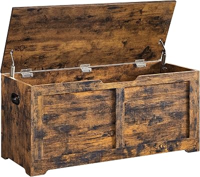 VASAGLE Storage Chest Bench Rustic Brown 40 x 100 x 46 cm LSB061T01