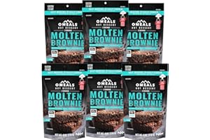 OMEALS Molten Brownies Dessert Snack MRE Sustainable Premium Outdoor Food Extended Shelf Life- Gluten Free - Vegan -Fully Baked Perfect for Camping Enthusiasts, Travelers, Emergency Supplies-USA Made (6 Pack)