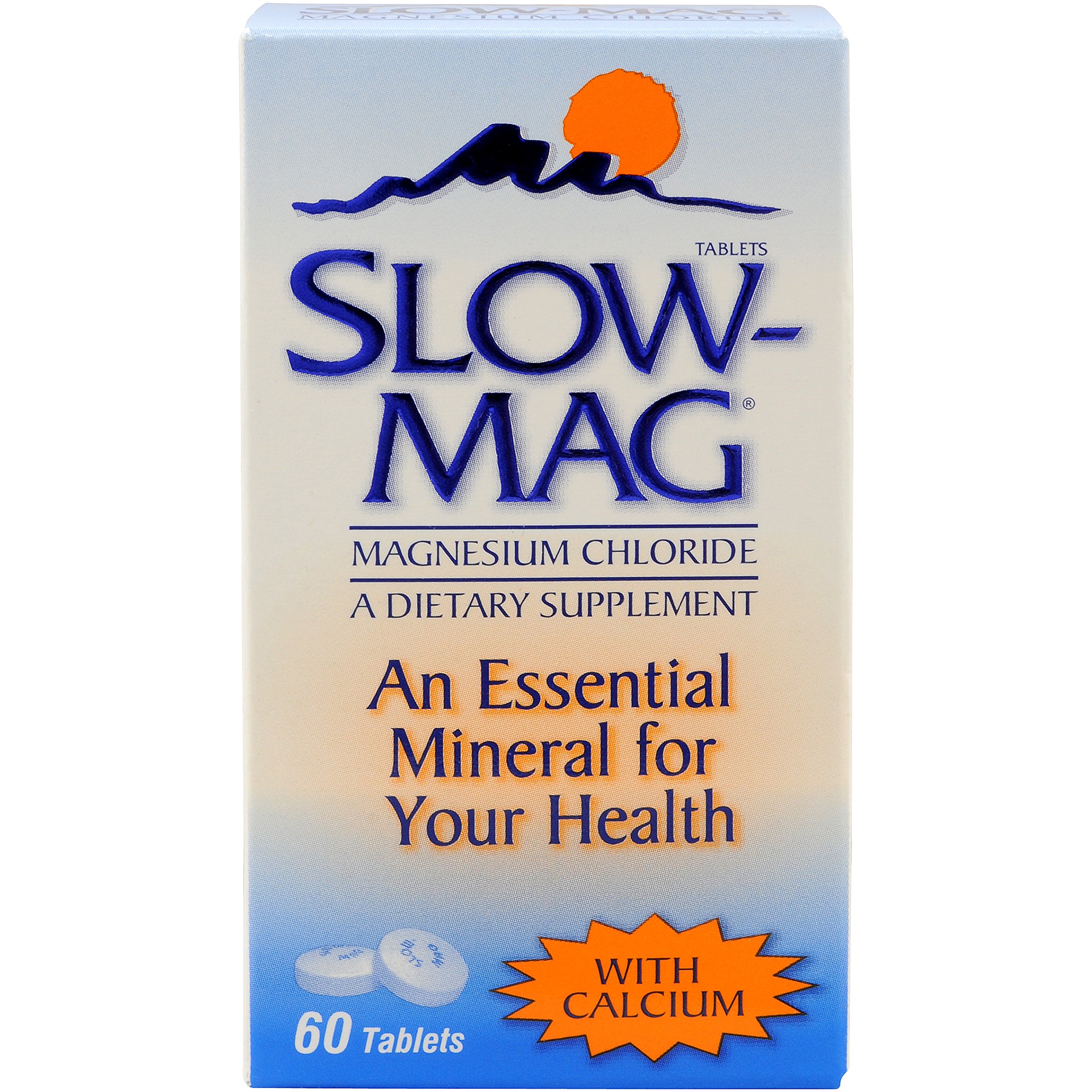 SlowMag Magnesium Chloride with Calcium Tablets, 60 Count