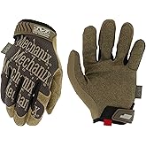 Mechanix Wear: The Original Work Glove with Secure Fit, Synthetic Leather Performance Gloves for Multi-Purpose Use, Durable, Touchscreen Capable Safety Gloves for Men (Brown, Large)