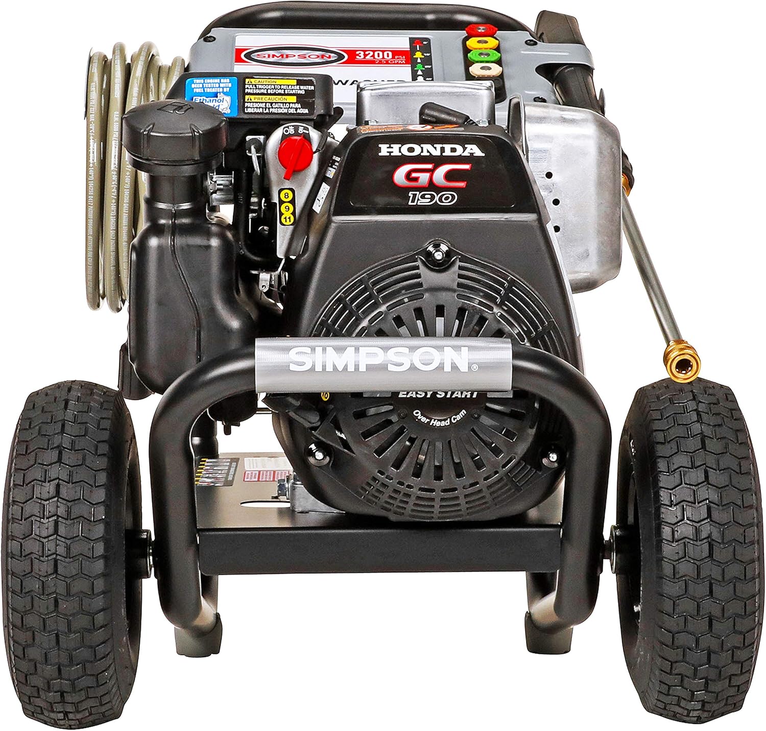 Simpson Cleaning MSH3125 MegaShot Gas Pressure Washer Powered by Honda GC190, 3200 PSI at 2.5 GPM, black: Garden & Outdoor