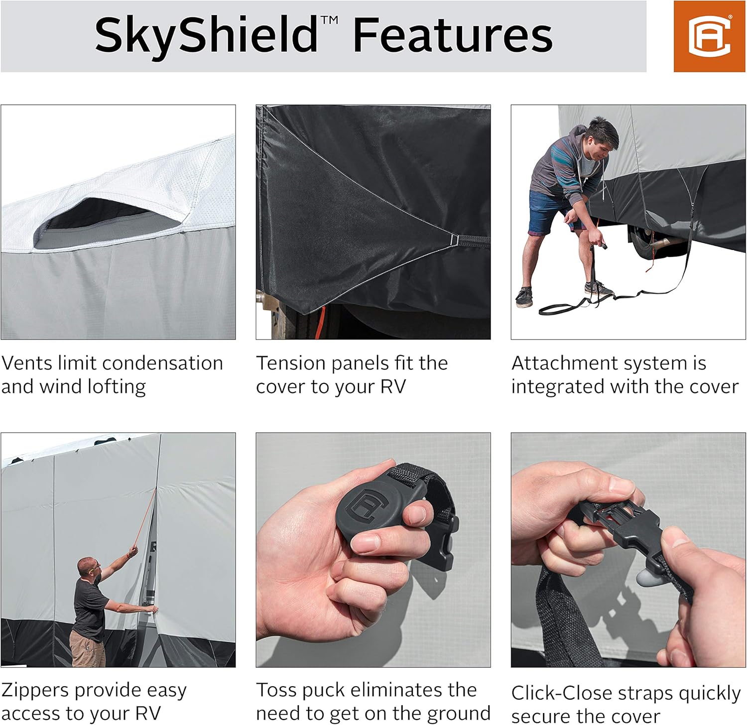 Classic Accessories Over Drive SkyShield Deluxe RV Class A Cover, Fits 30' - 33' RVs - Water Repellent RV Cover (80-371-101801-EX): Automotive