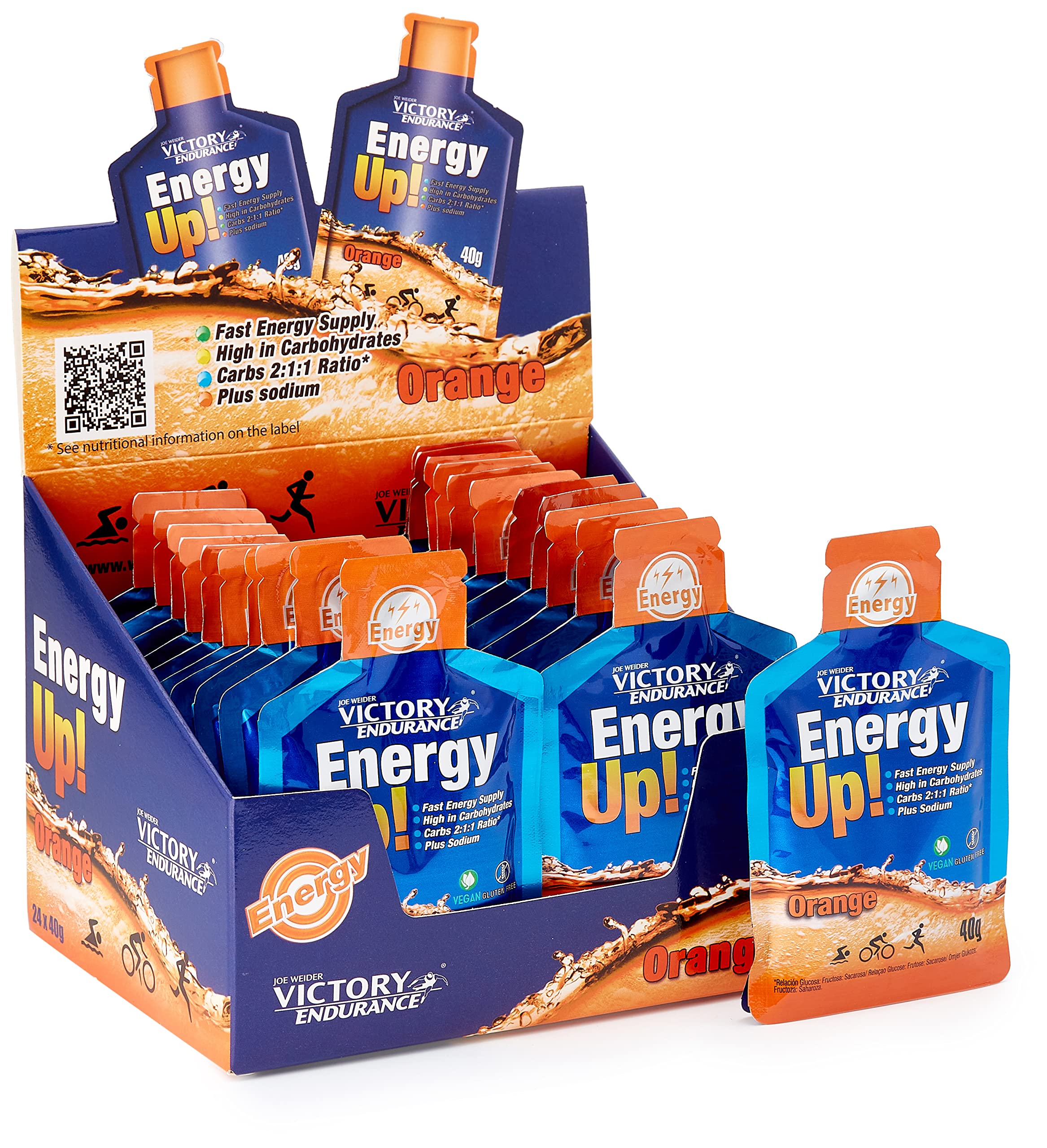 VICTORY ENDURANCE Energy Up Gel Orange 40 g x 24