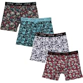 ED HARDY Mens Boxer Briefs 4 Pack, Soft Fabric Underwear, Pull On Closure, Machine Washable Comfortable Stretch Boxers