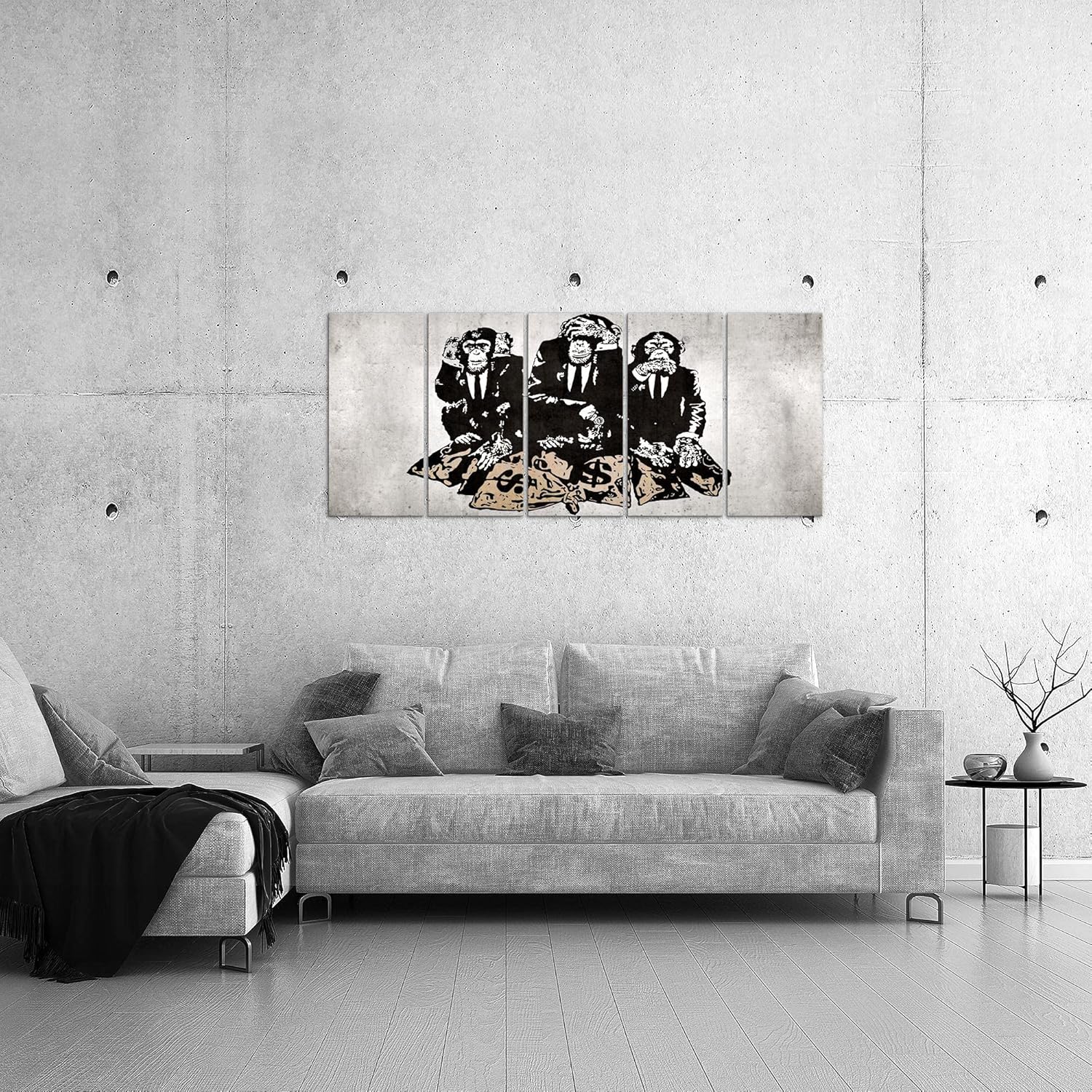 Quadri Moderni Street Art Scimmia 150 X 60 Cm Soggiorno Grande Marrone Sala Da Pranzo b Amazon It Fai Da Te