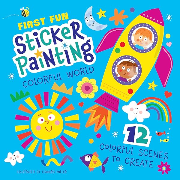 First Fun Sticker Painting: Ocean Creatures: 12 Colorful Scenes to