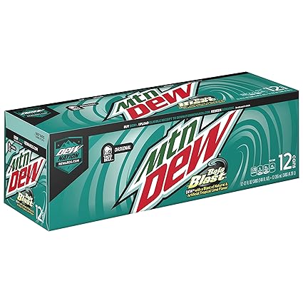 Mountain Dew Baja Blast Cans 12 Oz Cans 12 Count - 