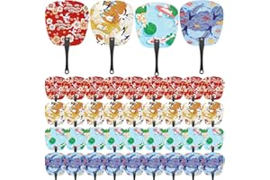 Geetery 36 Pcs Christian Bible Fans Bulk Church Fans Handheld Summer Handheld Fan Plastic Round Fans Decorative Fans Summer Religious Party Favors Decors Gifts (Japanese Style)