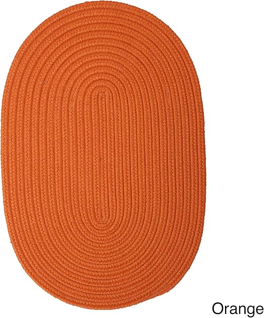 Amazon De Ovaler Teppich 60 X 90 Cm Orangefarbener Teppich