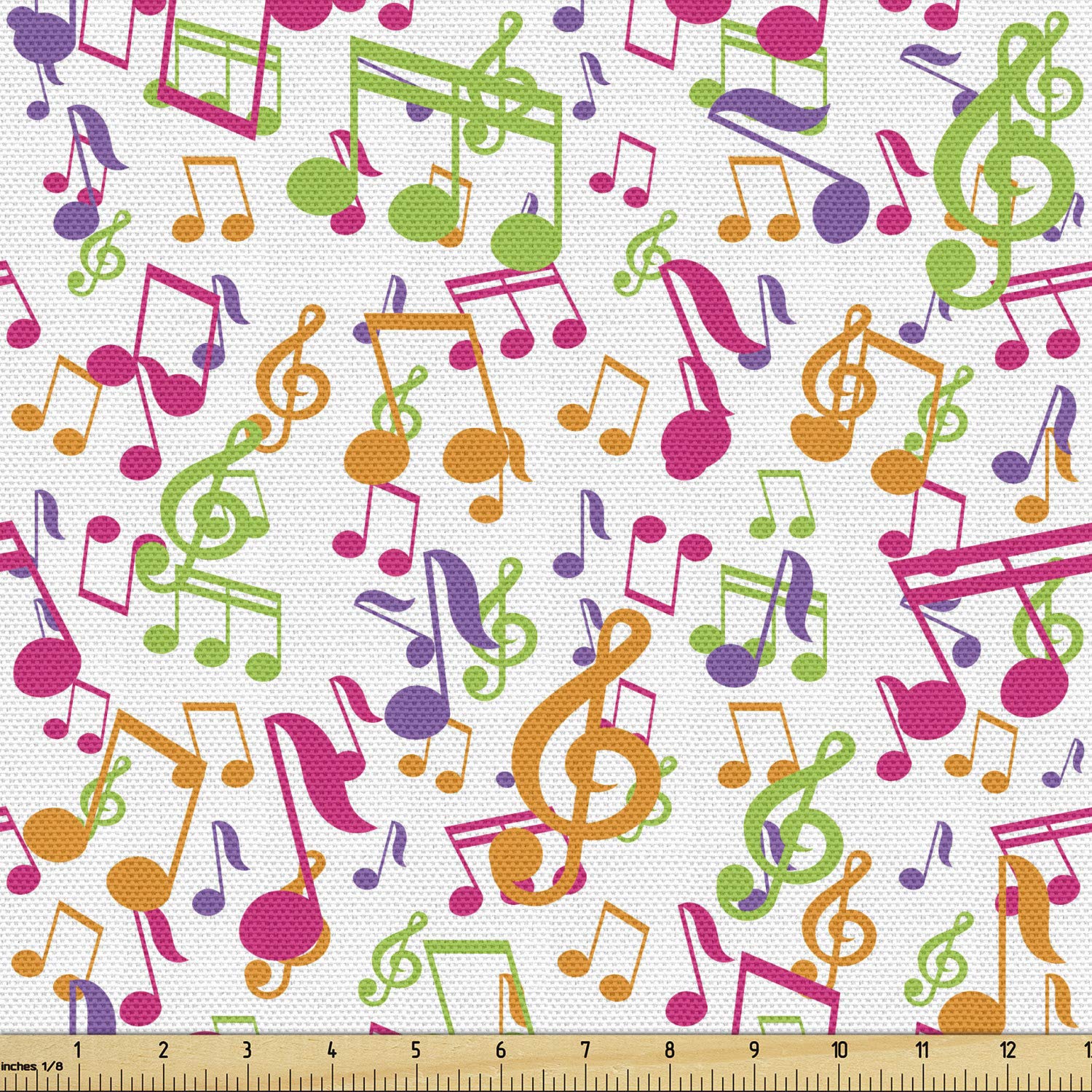 Ambesonne Music Fabric by The Yard, Inspirational