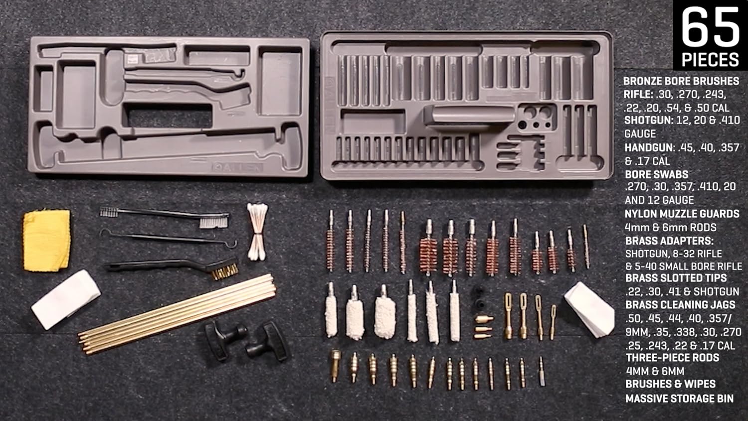 Allen Company Ultimate Universal Weapon Gun Cleaning Kit, 65 Pieces by Allen Handgun, Rifle, Shotgun Cleaning Kit (70540) : Sports & Outdoors