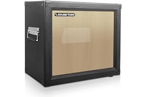 Sound Town 1 x 12" Empty Open-back Guitar Speaker Cabinet, w/Birch Plywood Construction, Black Tolex, Wheat Cloth Grill, Compatible w/Celestion/Eminence Speakers (GUC112OBBK-EC)