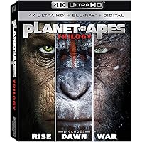 Planet of the Apes 1-3 Trilogy [4K Ultra HD + Blu-Ray + Digital] [4K UHD]