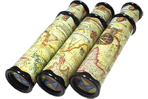 SPADORIVE 3 Pack Magic Kaleidoscope Toy for Kids Adults 3D Mirror Lens Kaleidoscope Party Favors Stretchable Long Classic Kaleidoscope Toy Educational Science Developmental Toy (Orange)