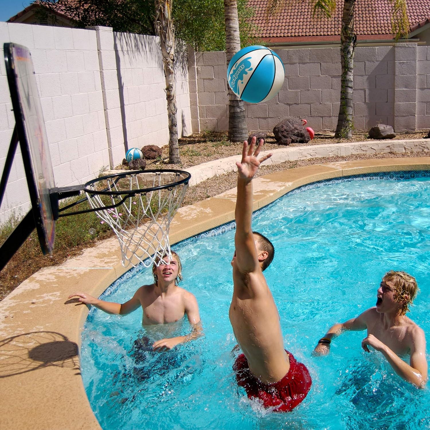 GoSports Water Basketballs 2 Pack - Choose Between Size 3 and Size 6 - Great for Swimming Poo Basketball Hoops: Sports & Outdoors