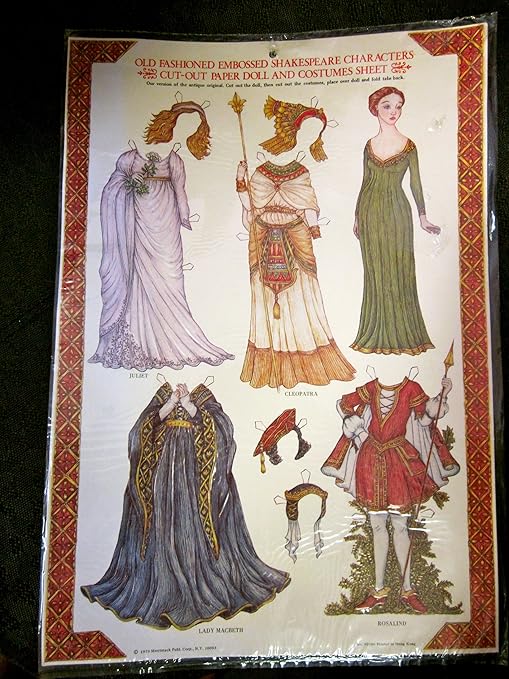 shakespeare paper dolls