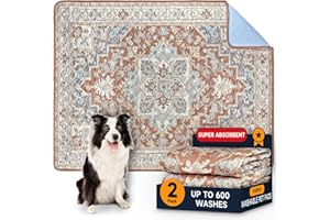 YOSEPATI Washable Pee Pads for Dogs,2 Pack Reusable Puppy Pads 18"x24" Super Absorbent Waterproof Pet Training Pads, Non-Slip