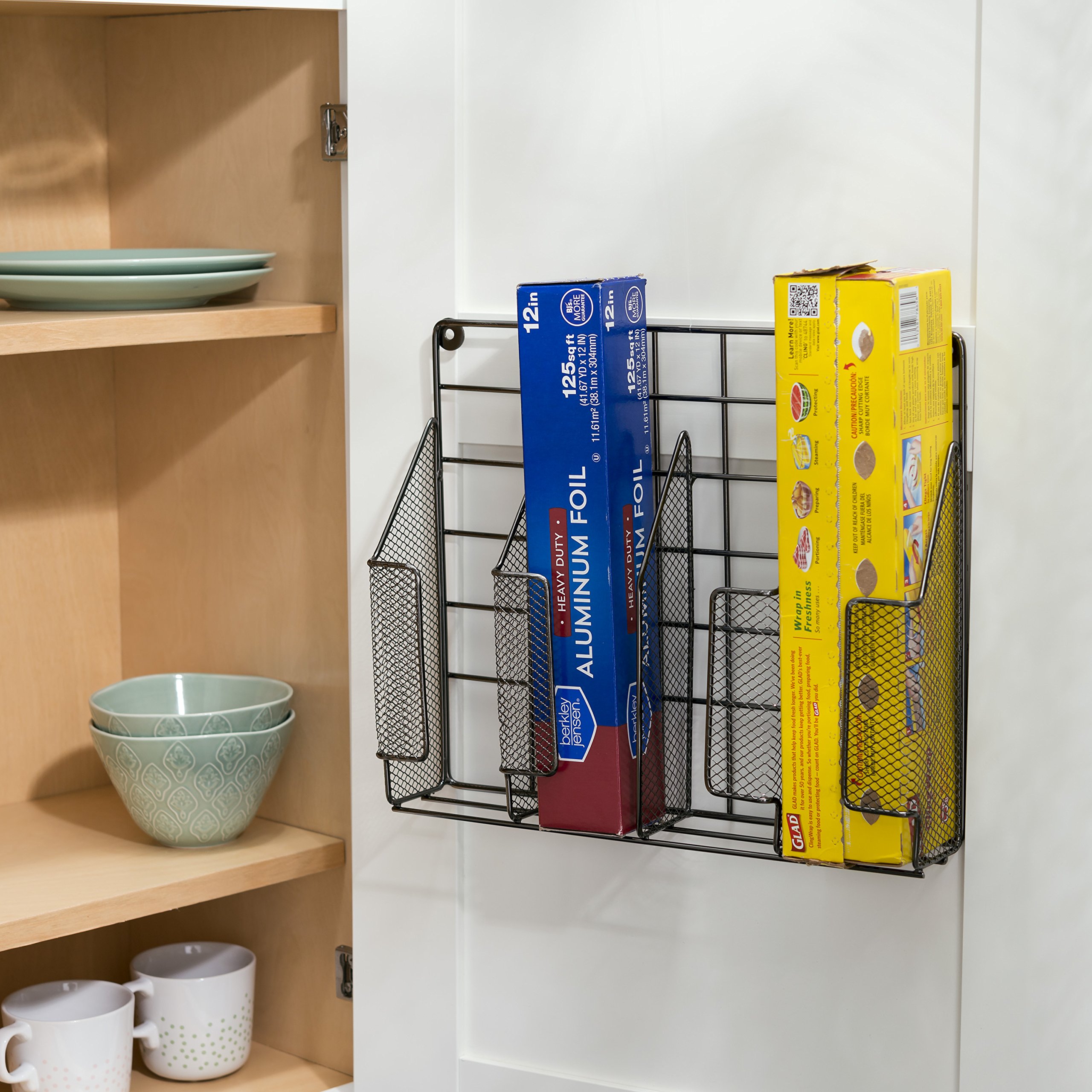 Home Basics Stainless Steel Rust Resistant Wrap Organizer, Perfect for