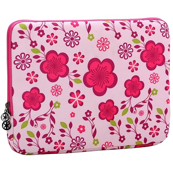 13 inch Pink Spring Floral Pattern Laptop Notebook Sleeve