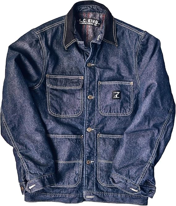 LC King Made in USA Men's Denim Blanket Lined Barn Coat (2XL) at Amazon