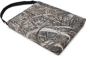 URMONA 1PCS Portable Hunting Seat Cushion, 16.5 x 14.1 x2.3in Thickening Lightweight Outdoor Cushion, Waterproof Sponge Dirty Proof Pad for Hunting, Camping, Stadium, Outdoor Sports(Reed Camouflage)