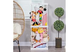 RELODECOR Stuffed Animal Zoo Storage, Wood Zoo Animals Toy Holder, Animal Cage Organizer, Ball Storage, Zoo Cage for Stuffed Animals