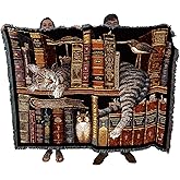 Pure Country Weavers Frederick The Literate Cat Blanket by Charles Wysocki - Gift for Cat Lovers - Tapestry Throw Woven from Cotton - Made in The USA (72x54)