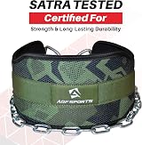 AQF Dipping Belt Weight Lifting Chain Green Camo Neoprene 36in Chain view 3
