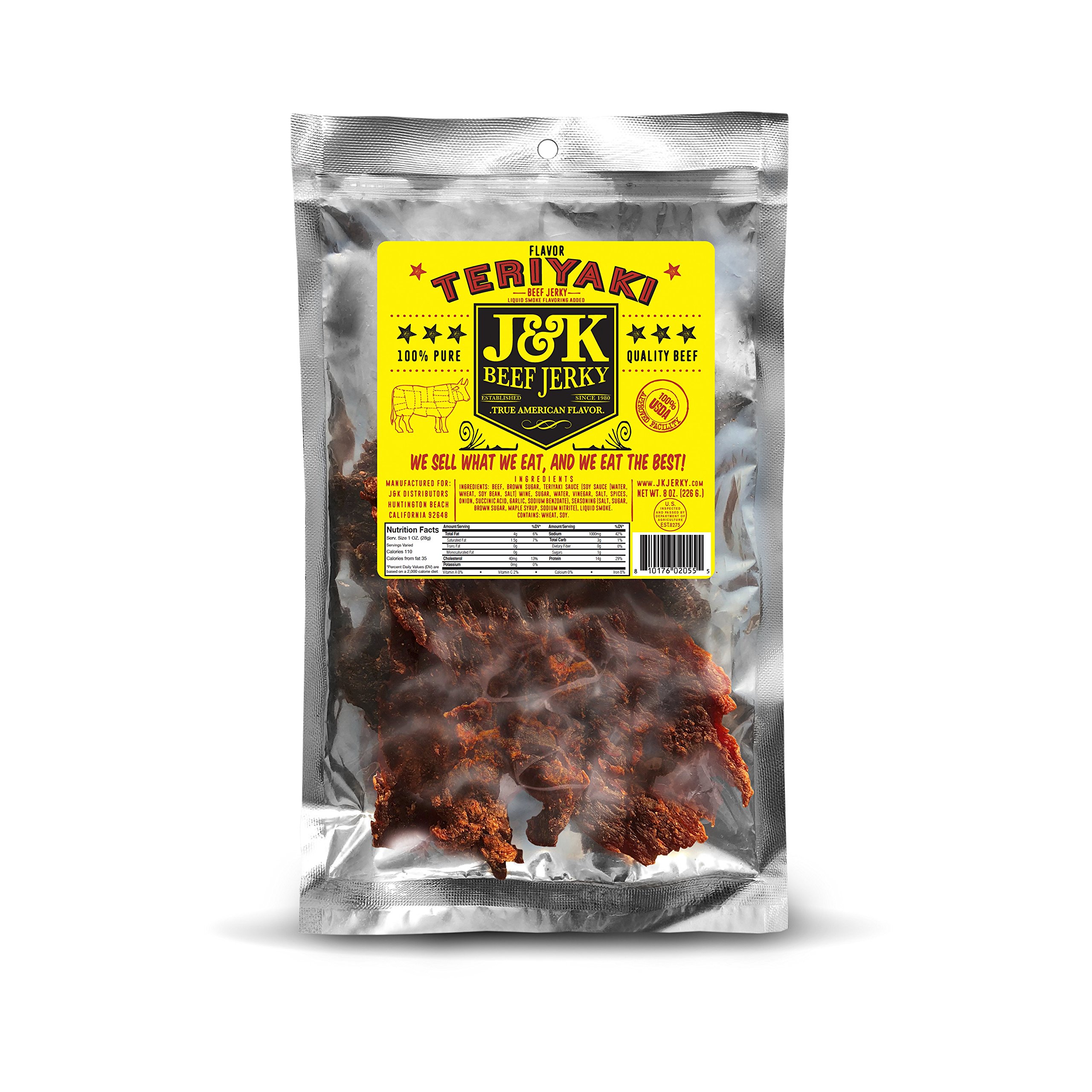 J&K Beef JerkyTeriyaki Flavor 7oz