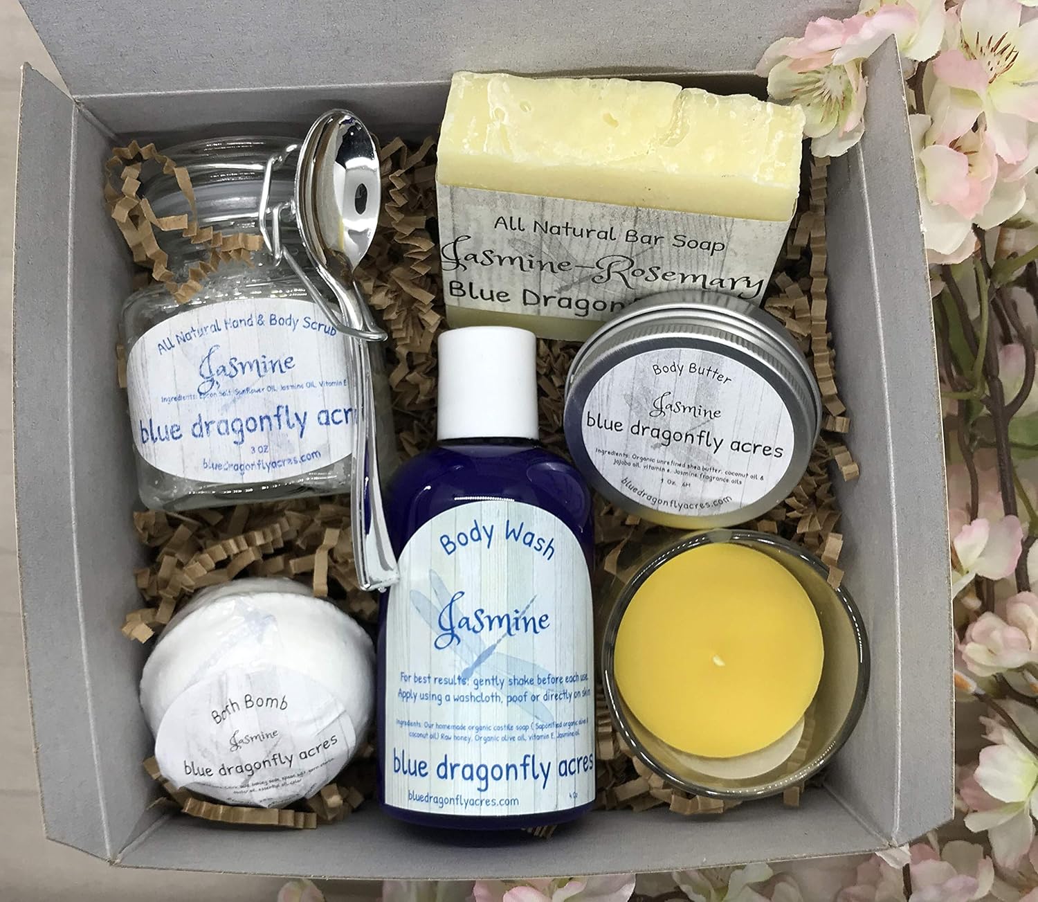 Jasmine Gift Box Jasmine Gift for Her, Spa Gift set Handmade
