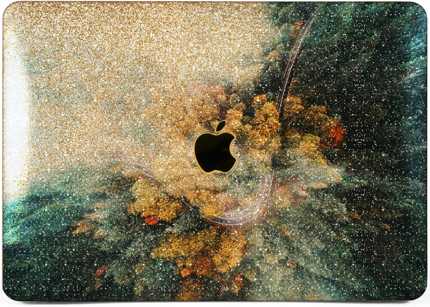 Amazon Com Cavka Hard Glitter Case For Apple Macbook Pro 13 19 Retina 15 Mac Air 11 Mac 12 Bling Forest Aesthetic Cover Glossy Design Rose Gold Shiny Autumn Print Fall Nature Unique