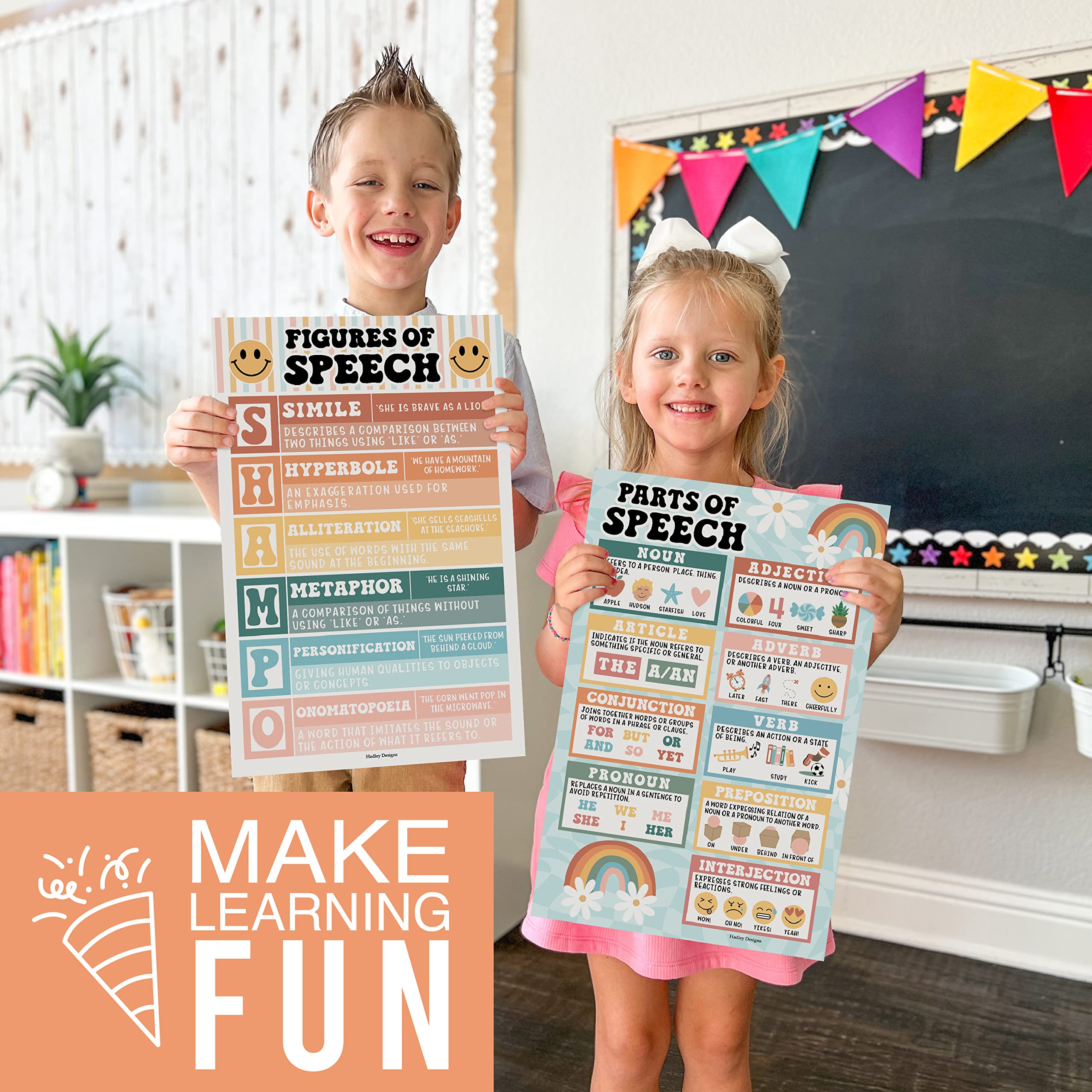 Mua Hadley Designs Parts of Speech Posters For Classroom -4 English ...