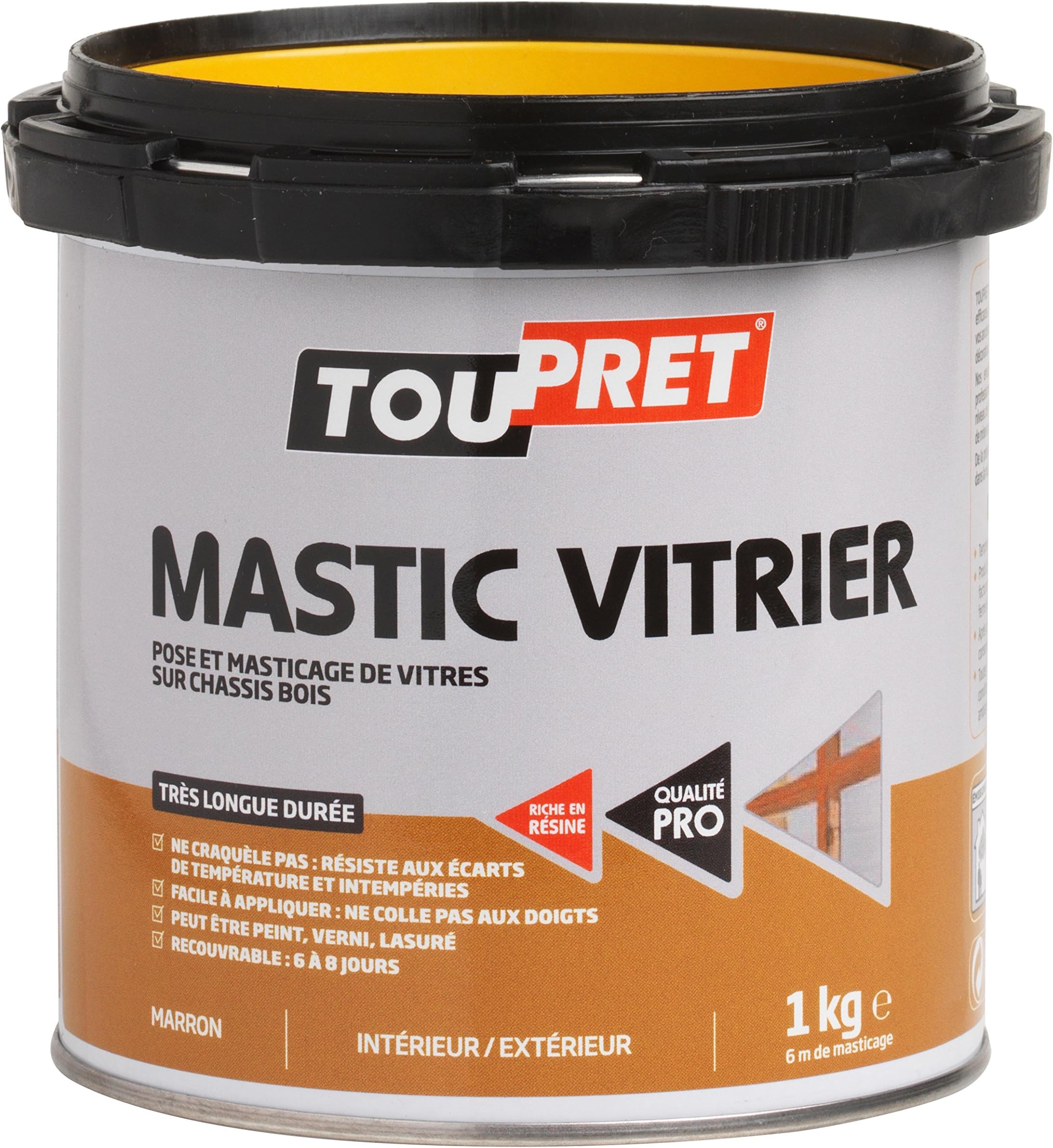 Toupret 470020 Putty for laying/filling windows 1 kg box White - Pack of 4