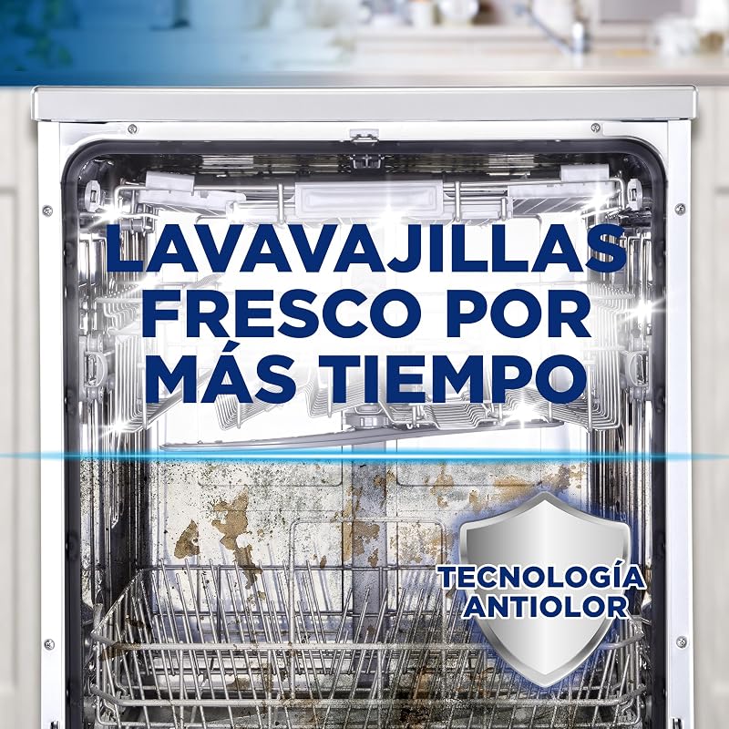Finish machine cleaner - limpador para lava-louças contra mau odor, calcário e gordura para lava-louças, limpador para lava-louças - 4 unidades