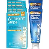 Lumineux Whitening Duo, 2pk 10% nHA Toothpaste 3.75 oz + 9 Whitening Strips | Peroxide-free whitening strips and 10% nano-hydroxyapatite toothpaste