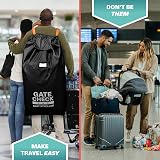 Bramble Large Stroller Bag for Airplane Travel 116x53cm Black view 8