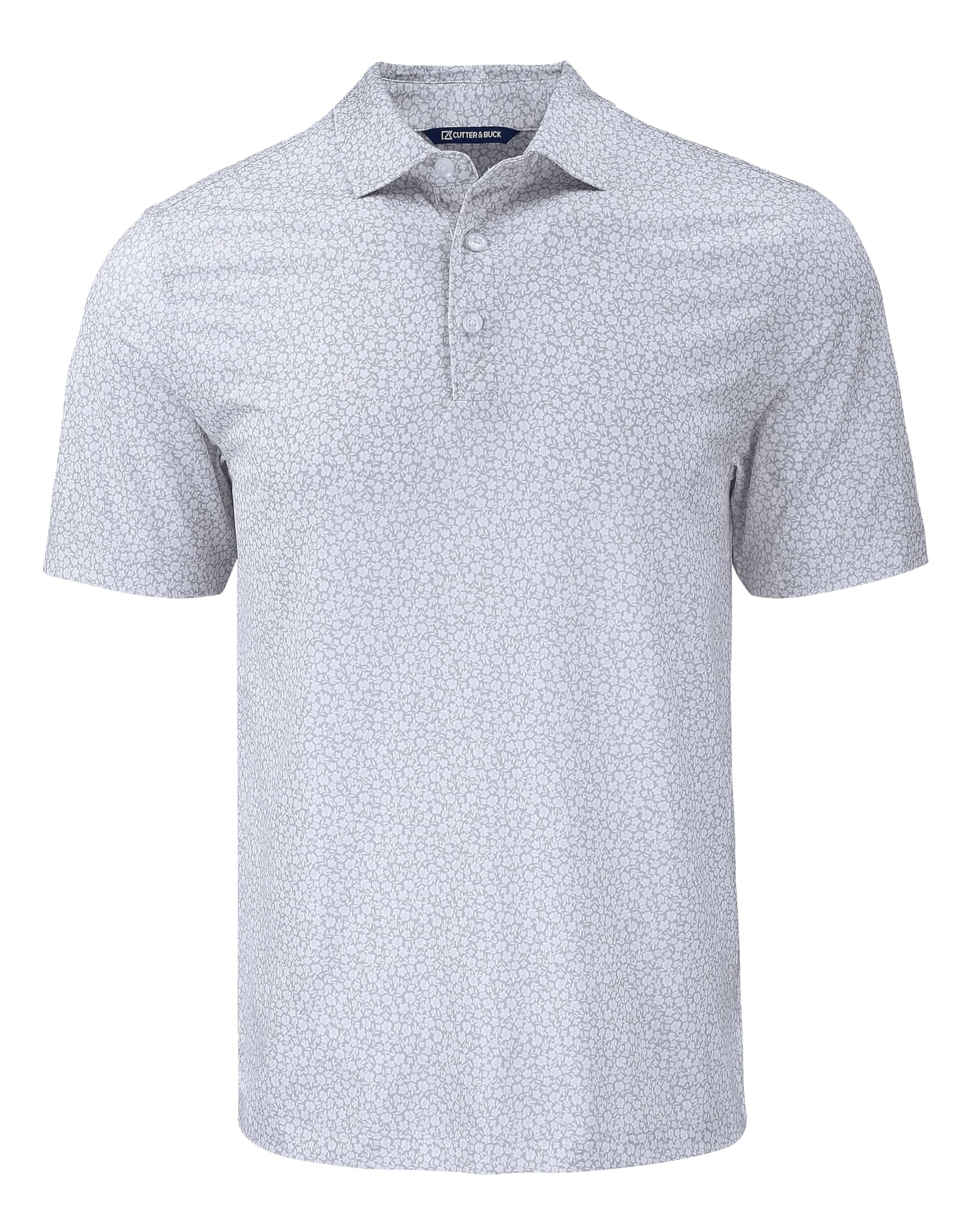 Photo 1 of Cutter & Buck Pike Eco Flora Print Recycled Mens Big & Tall Polo, Polished- 4XL
