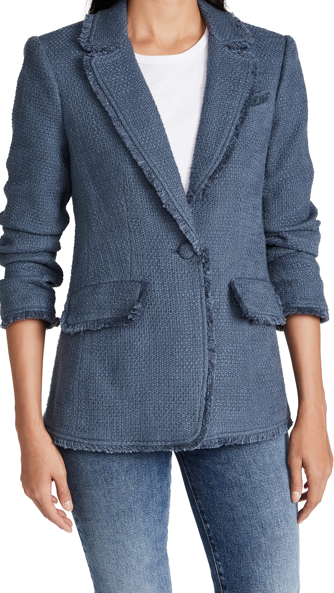 Cinq a Sept Women’s Tall Size Boucle Khloe Blazer, Shadow, 4