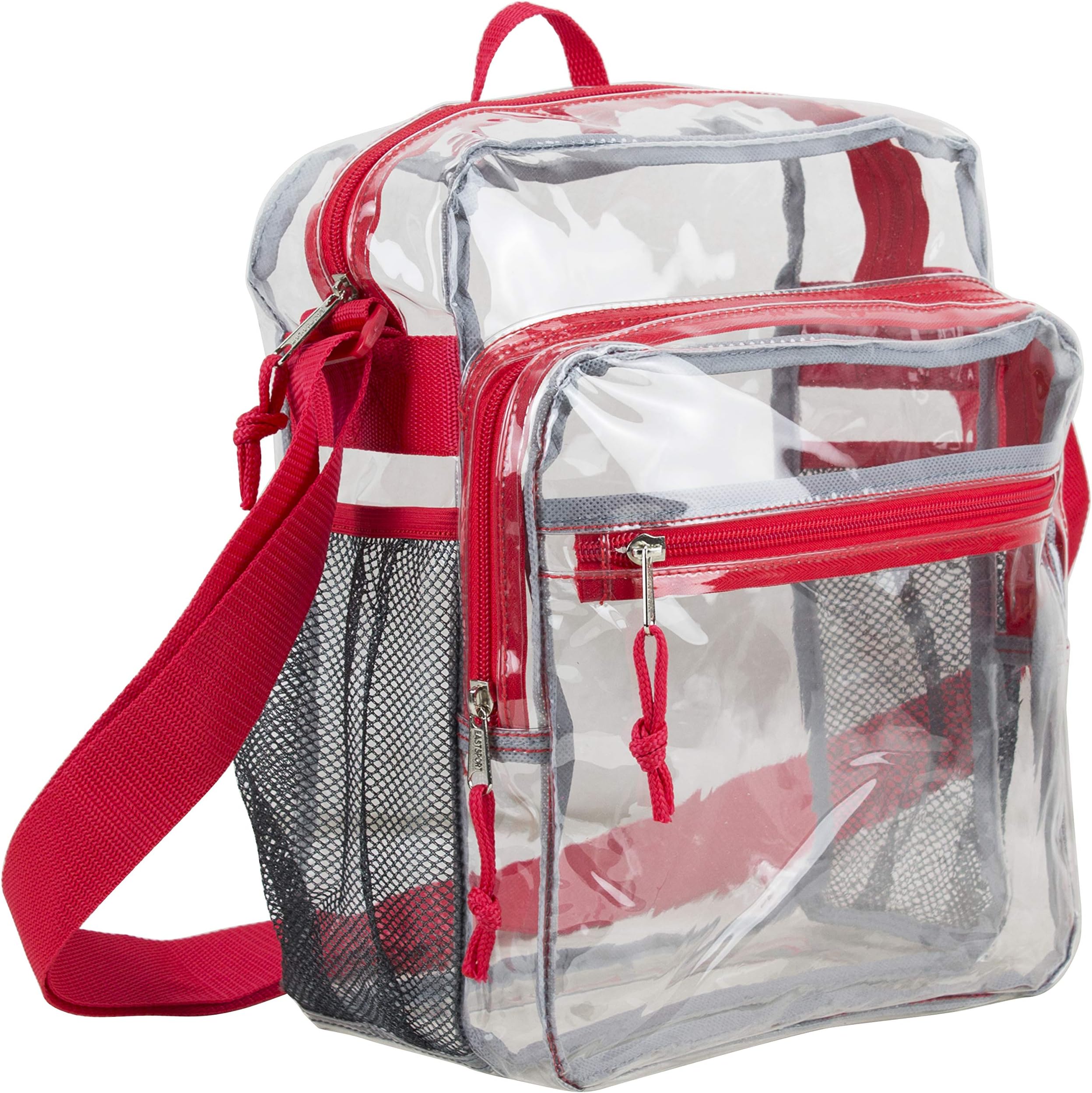 EastsportClear Bag Stadium Approved Events Transparent Crossbody Shoulder Messenger for Travel Beach Work Concert College