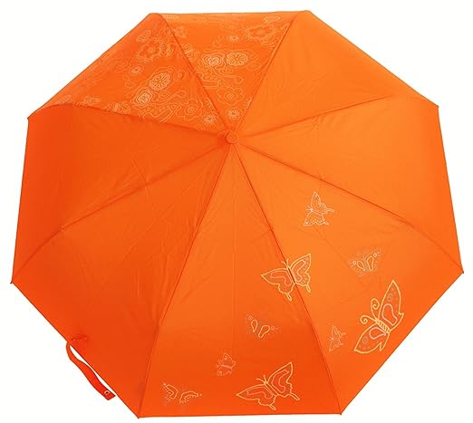 Sophia Orange Auto Open Auto Close 3 Fold Umbrella