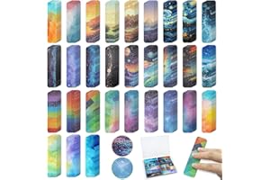 TOEMUR 120 Pieces Anxiety Sensory Stickers with 2 Textured Stickers - Desk Fidget and Calming Stickers with Storage Box for Adults & Teens - Anxiety Relief Sensory Strips (Colorful)